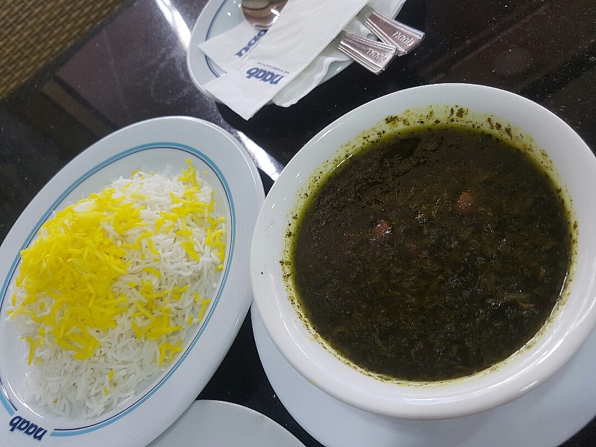 Ghorme sabzi. Was ok but not so nice . Just 2 piece of meet