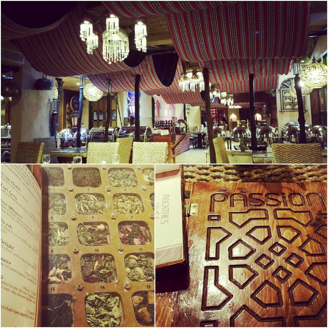 Old-fasioned environment + wooden style menus @ Passion Restaurant And Cafe - Bahrain