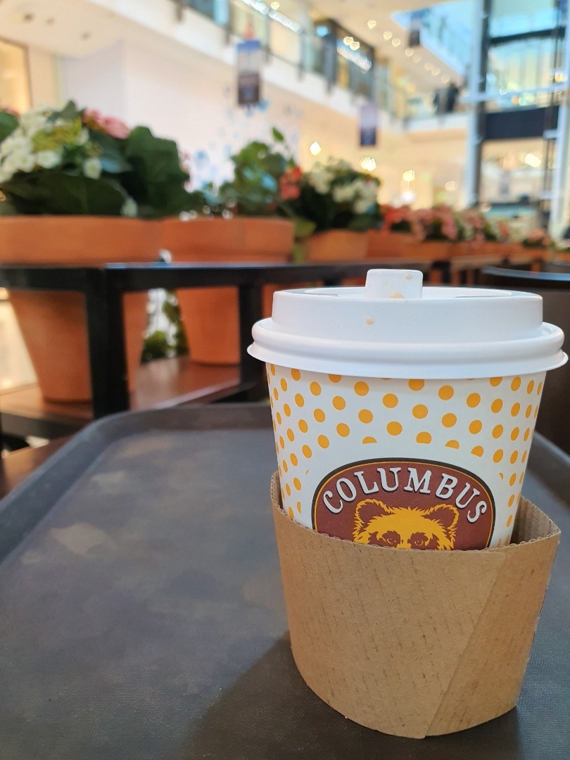 latte 🌷🥰 @ Columbus Cafe - Bahrain