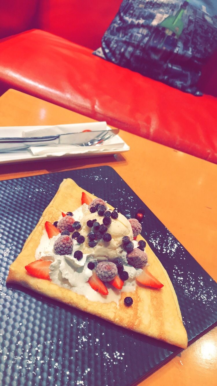 Mixed berries crepes @ New York Coffee - Bahrain