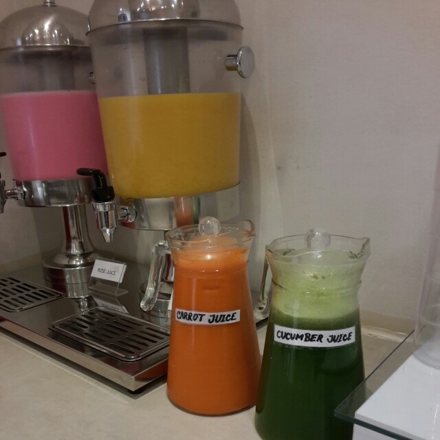 Rose Juice, Orange Juice & Fresh Carrot and Cucumber...healthy drinks