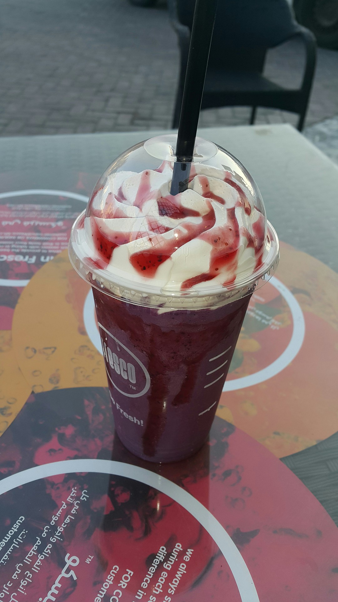 My favourite smoothie from Fresco 😍😍😍 (blueberry milkshake) 👅👅 @ فرسكو للعصائر و القهوة - البحرين