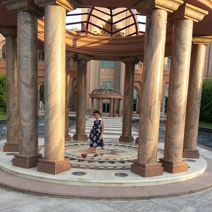 with my dear niece Maryam .. outside view near the sea @ Emirates Palace - UAE