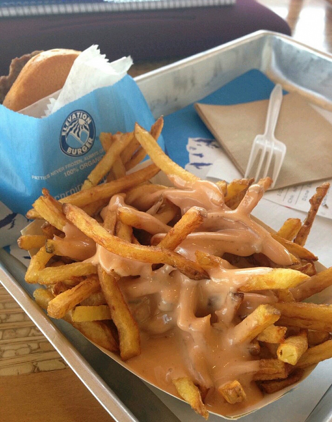 Cheesy #fries @ Elevation Burger - Bahrain