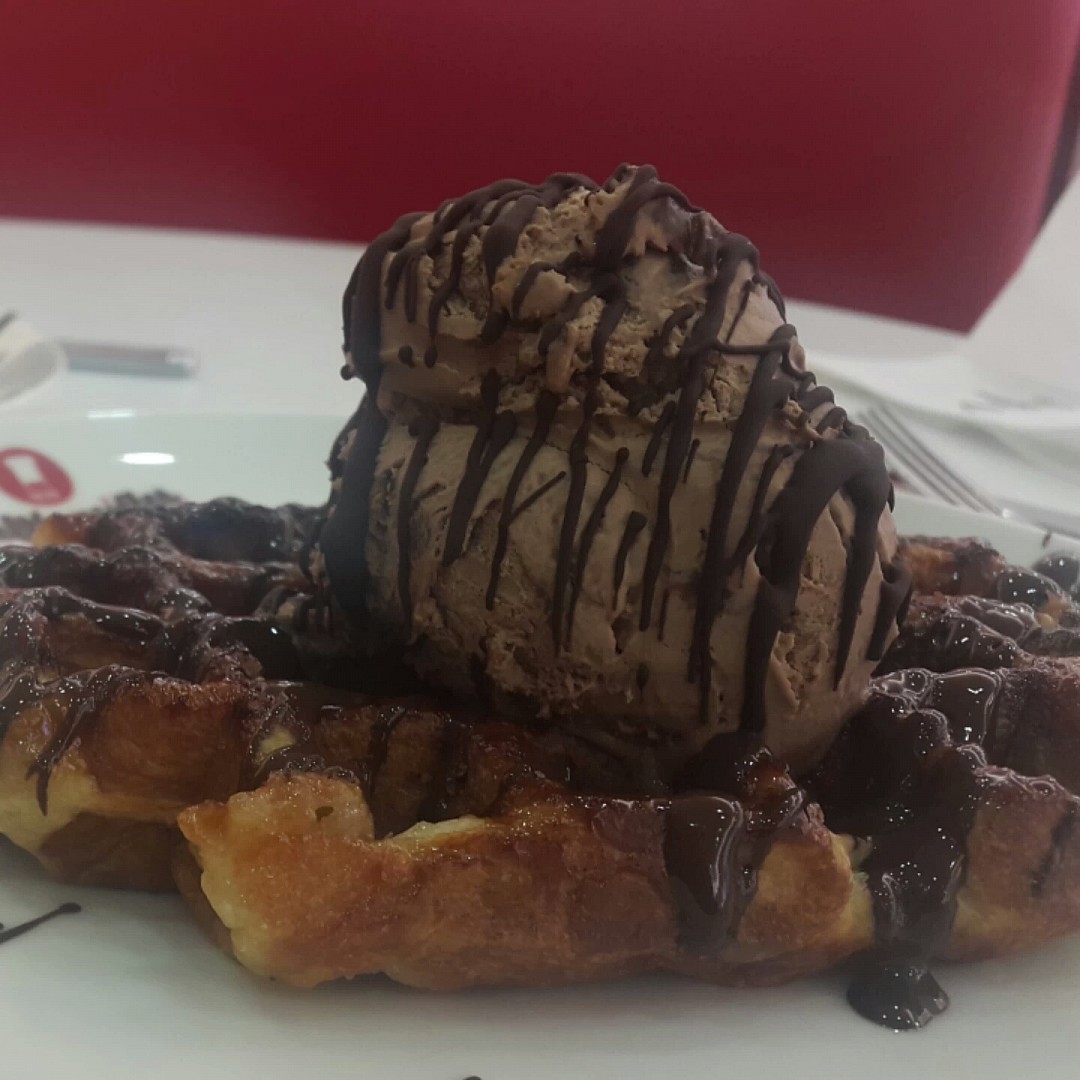 Nutella #ice_cream @ Wafflemeister - Bahrain