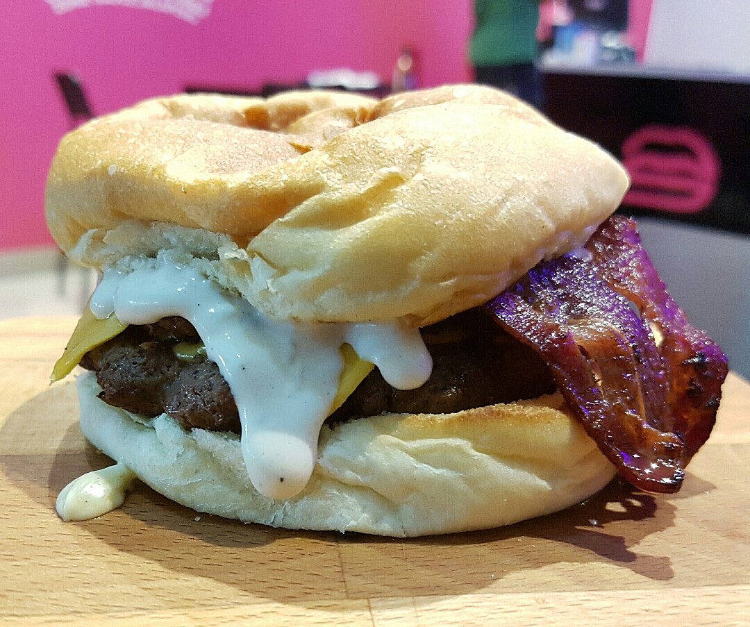 Big Mouth Burger #burger #fries #burgerzone @ Burger Zone - Bahrain