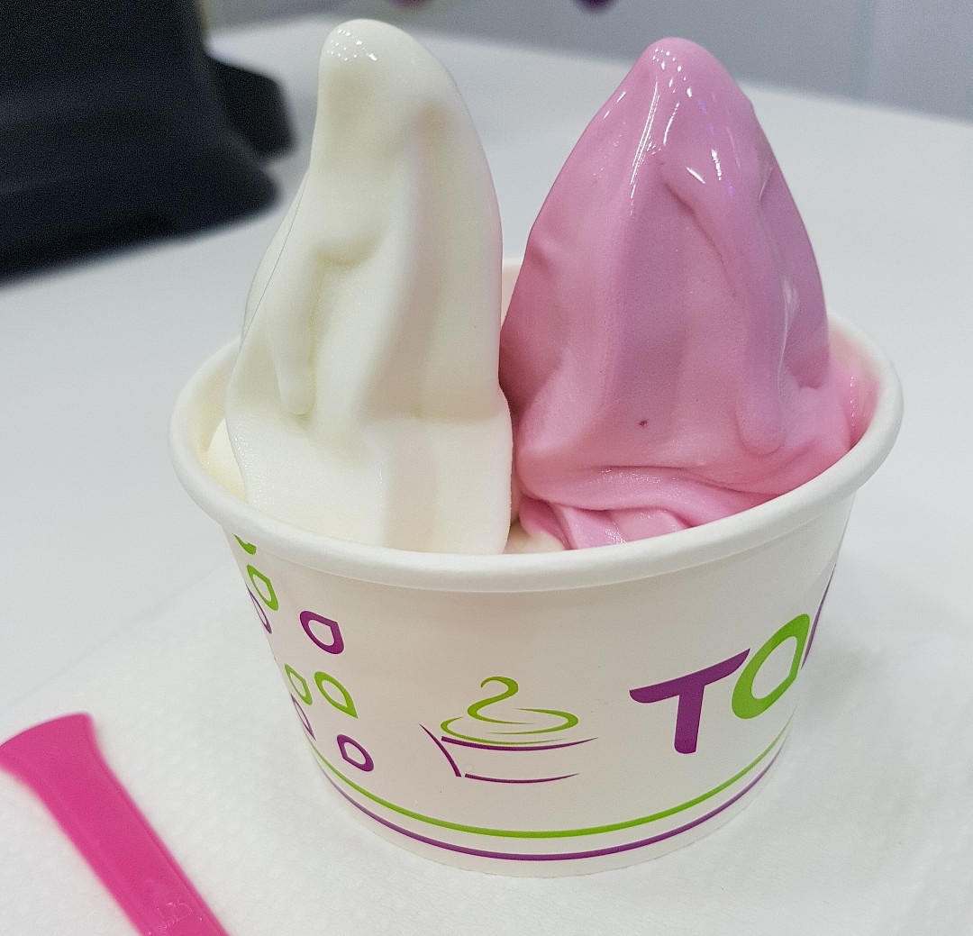original and BlackBerry ice cream @ Taro Frozen Yogurt - Bahrain