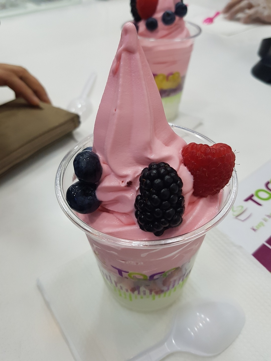 pomegranate and original @ Taro Frozen Yogurt - Bahrain
