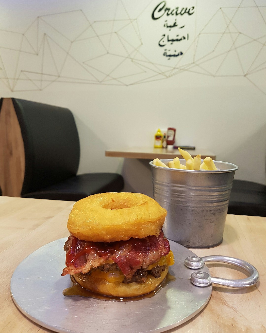 #donut #burger @ Crave Restaurant - Bahrain