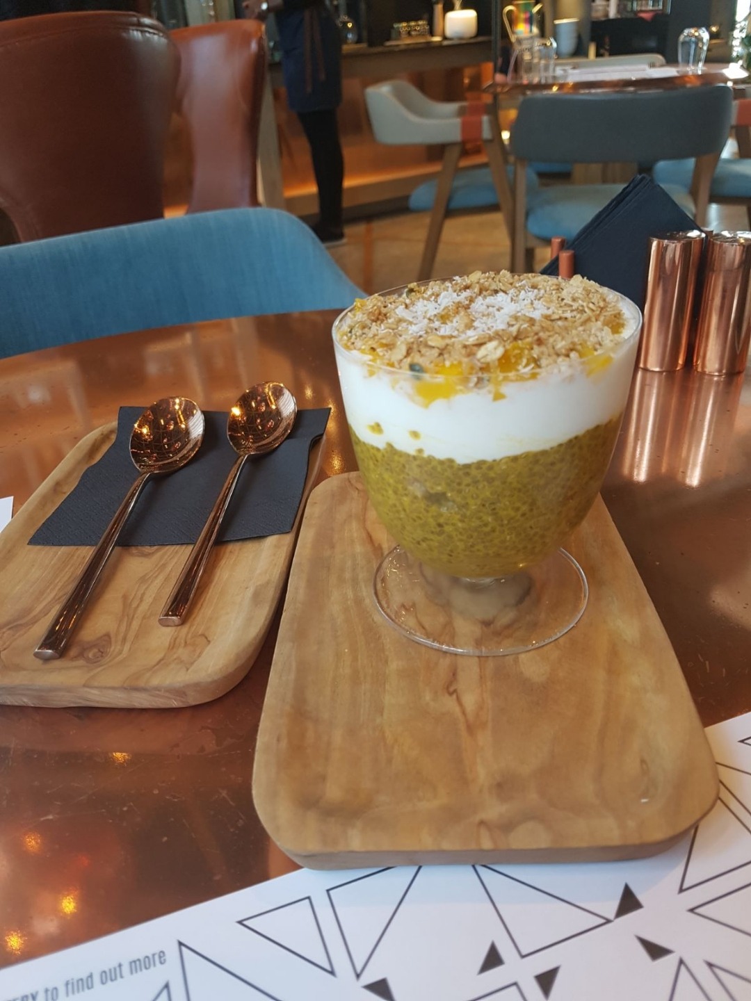 Chia seed pudding for breakfast @ Nomad Urban Eatery - Bahrain