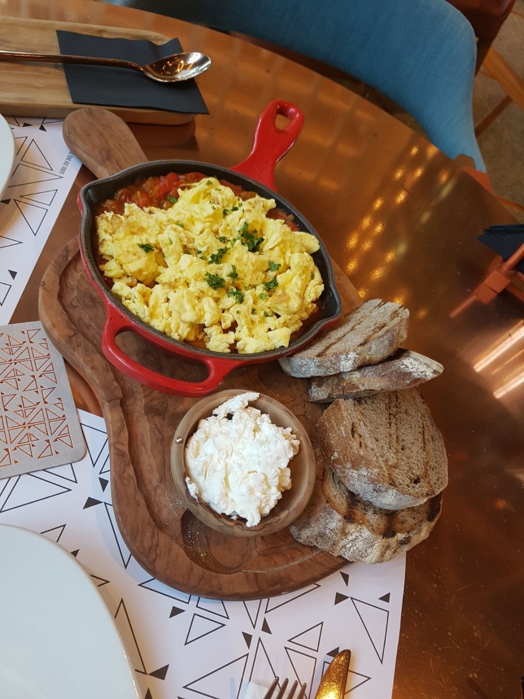 Scrambled eggs - have had better @ Nomad Urban Eatery - Bahrain