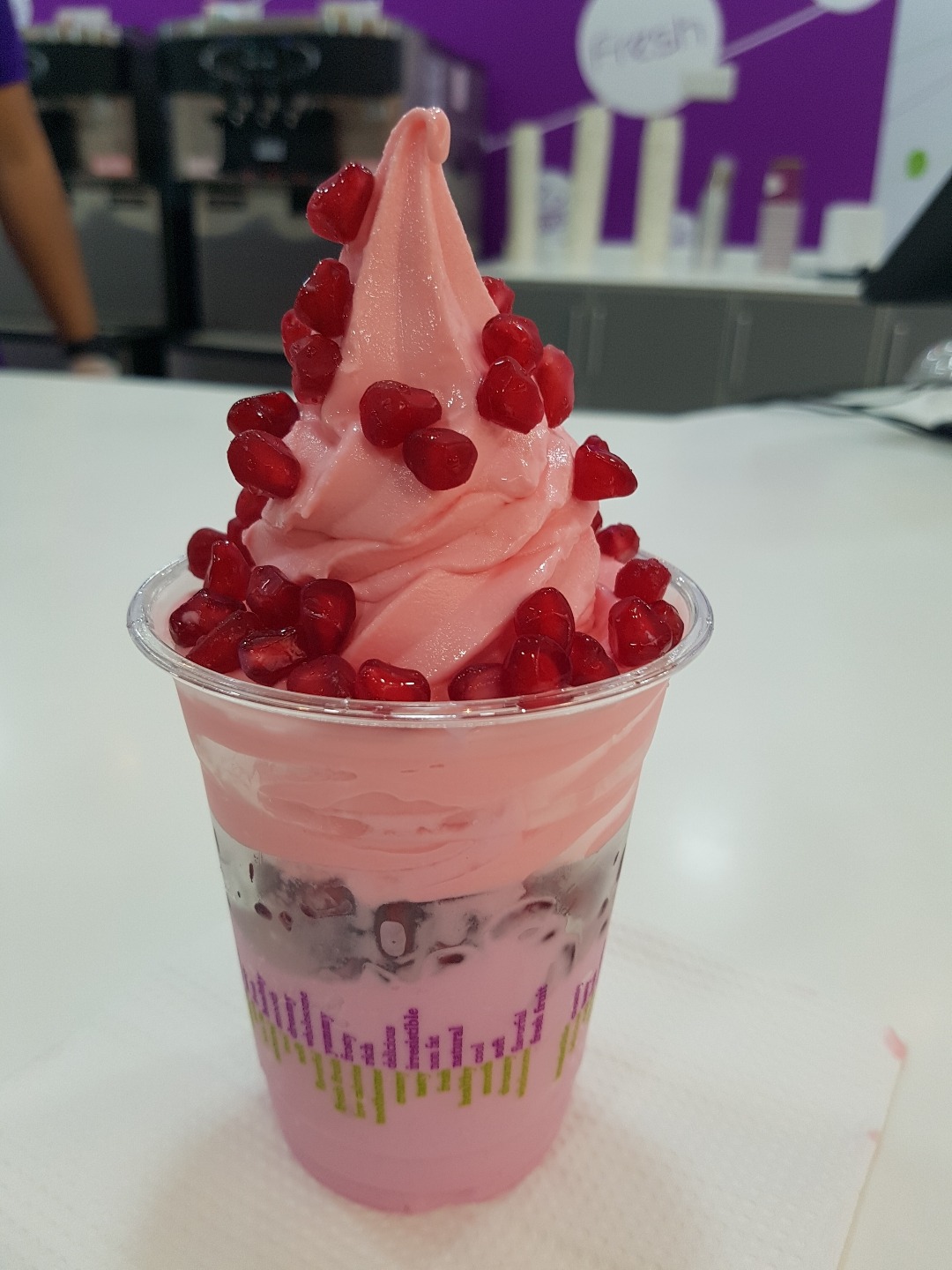 pomegranate and BlackBerry @ Taro Frozen Yogurt - Bahrain
