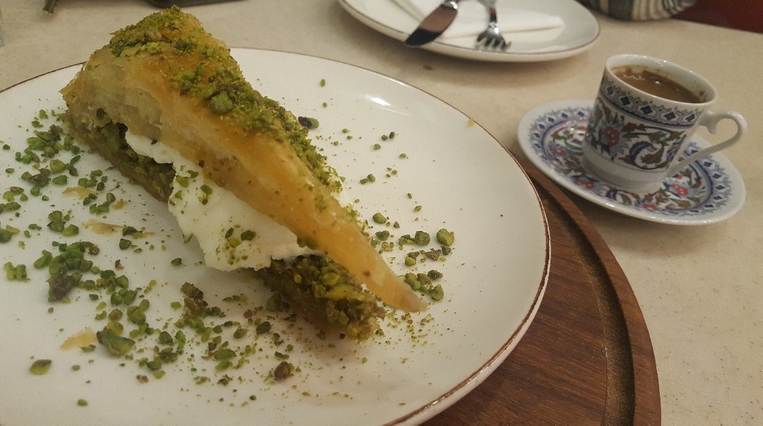 Turkish coffee and baqlawa 👌 @ Namli Gurme - Bahrain