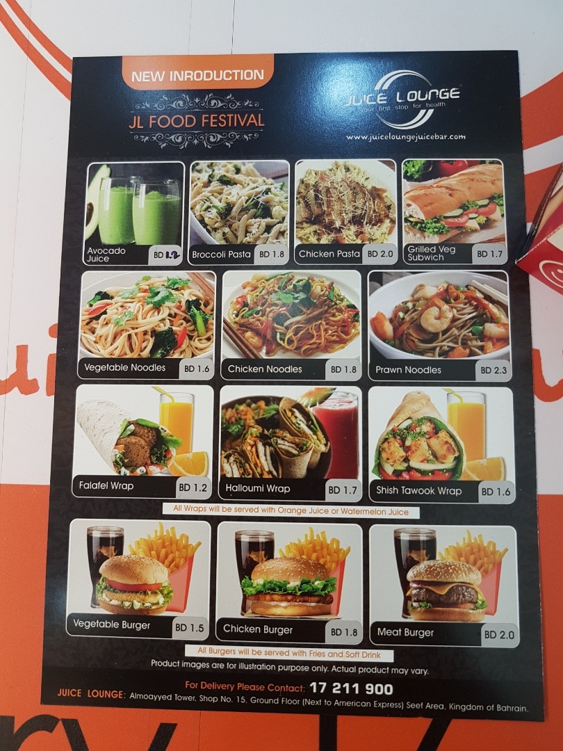 New menu 👌 @ Juice Lounge - Bahrain